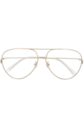 Gucci Eyewear pilot-frame glasses - Gold