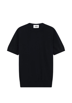 ALPHA STUDIO short-sleeve ribbed-trim T-shirt - Blue