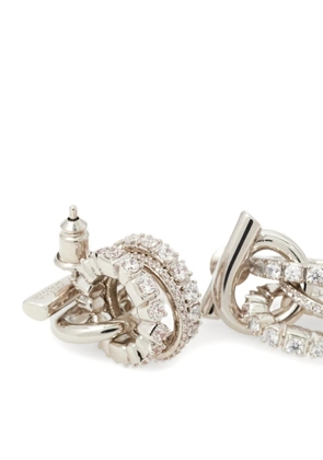 Ferragamo Gancini crystal-embellished earrings - Silver