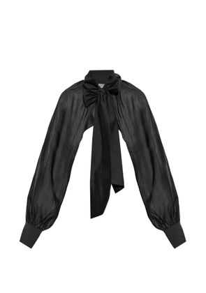 By Malene Birger Canny bow sheer top - Black
