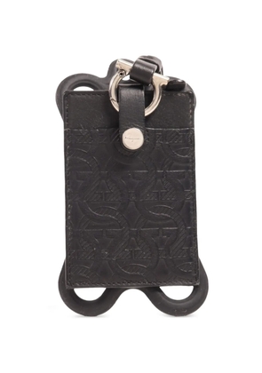 Ferragamo Pre-Owned Gancini embossed leather card case - Black