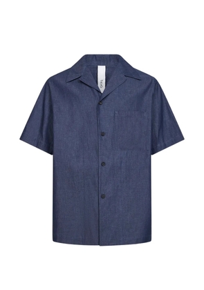 Hevo cuban-collar short-sleeve shirt - Blue