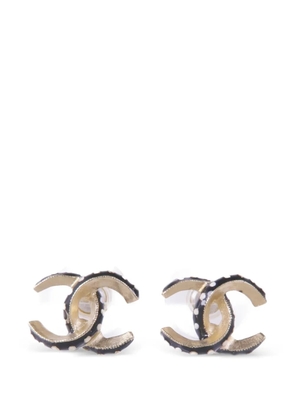 CHANEL Pre-Owned CC polka-dot earrings - Gold