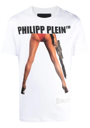 Philipp Plein Bang Bang-print cotton T-shirt - White