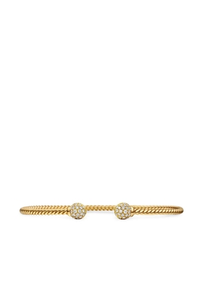David Yurman 18kt yellow gold Solari Cablespira diamond bracelet (2.3mm)
