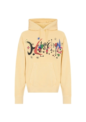 Moschino graphic-print drawstring hoodie - Yellow