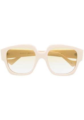 Gucci Eyewear square-frame tinted sunglasses - White