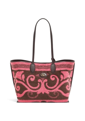Valentino Garavani medium shopping bag in terry cloth - Pink
