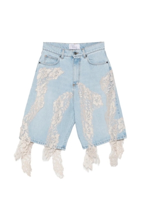 Giuseppe Di Morabito lace-detail belt-loop shorts - Blue