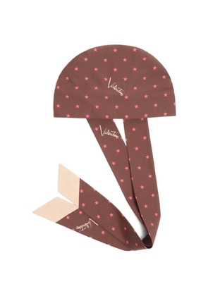 Valentino Garavani Stelline e Firma starry silk and cotton headband - Brown