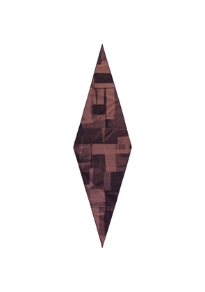 Zegna abstract-print diamond-shaped scarf - Brown