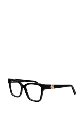 Longchamp logo-plaque square-frame glasses - Black