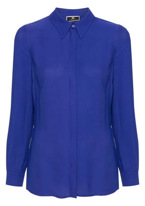 Elisabetta Franchi chain-link crepe blouse - Blue