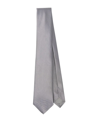 Emporio Armani faille silk tie - Grey