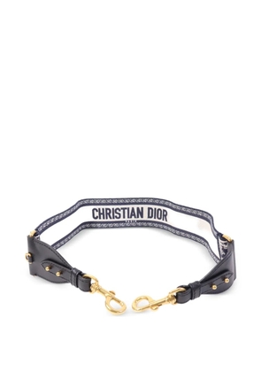 Christian Dior Pre-Owned embroidered canvas shoulder strap - Blue