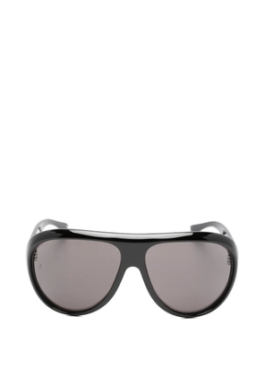 Gucci Eyewear logo-lettering pilot-frame sunglasses - Black