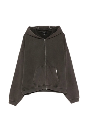 Represent Initial zip-up cotton hoodie - Brown