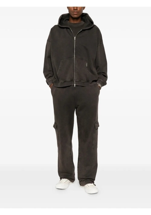 Represent Initial zip-up cotton hoodie - Brown