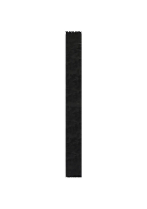 Zegna jacquard-pattern frayed scarf - Black