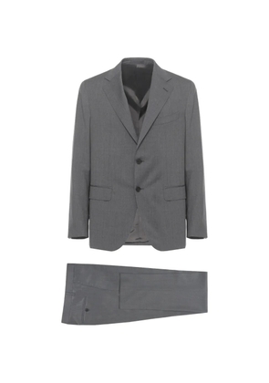 Caruso single-breasted notched-lapel suit - Grey