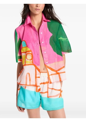 Michael Kors St Tropez graphic-print shirt - Pink