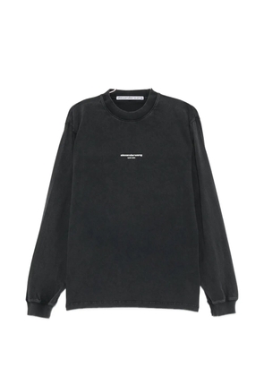 Alexander Wang logo-print long-sleeve T-shirt - Black