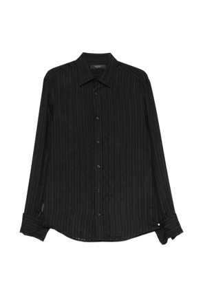 Gucci vertical-stripe semi-sheer shirt - Black