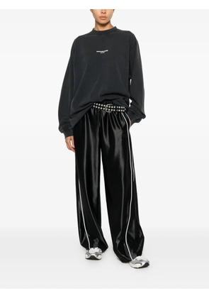 Alexander Wang logo-print long-sleeve T-shirt - Black