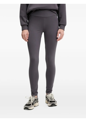 Ea7 Emporio Armani logo-plaque leggings - Grey