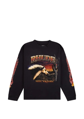 RHUDE Mesa Stallion graphic-print sweater - Black