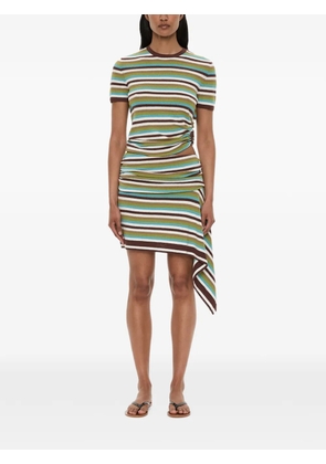 Christopher Esber Orbit stripe-knit T-shirt - White