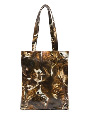 Acne Studios x Per B Sundberg animal-print tote bag - Brown