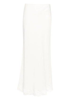 Rixo Crystal lace-trim midi skirt - Neutrals