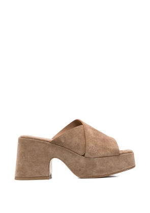 curiositè crossover-strap platform sandals - Neutrals