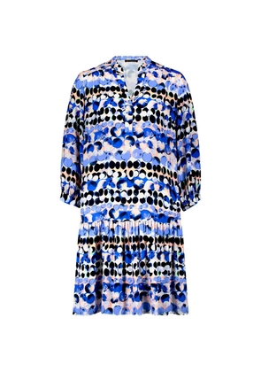 Betty Barclay abstract-print tiered dress - Blue