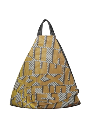 Zegna logo-print triangle belt bag - Yellow
