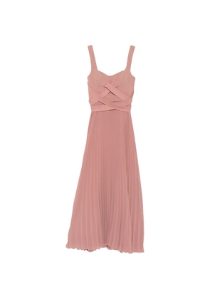 Patrizia Pepe pleated criss-cross maxi dress - Pink