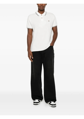 Vivienne Westwood Classic embroidered-detail cotton polo shirt - White