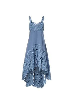 Charo Ruiz Ibiza Caspian broderie-anglaise asymmetric dress - Blue