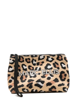 Marc Ellis Buby leopard-print clutch bag - Neutrals
