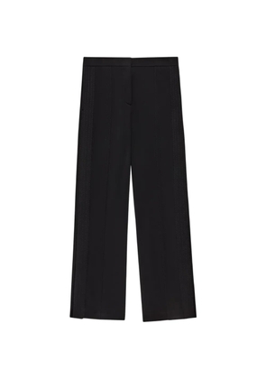 Another Tomorrow graphic-stitch snap-fastening track pants - Black