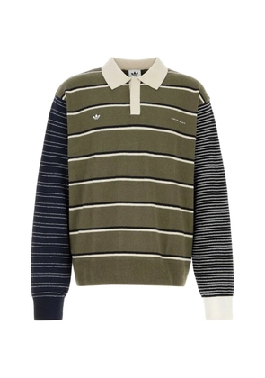 Song For The Mute striped embroidered polo shirt - Green
