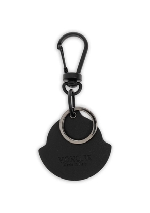 Moncler logo-patch leather keyring - Black