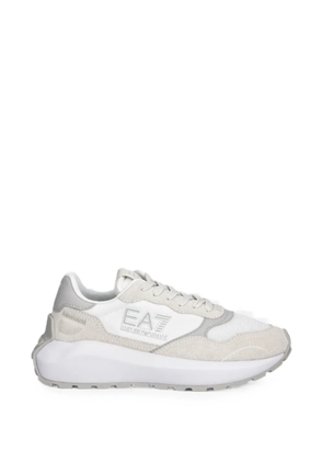 Ea7 Emporio Armani logo-patch panelled sneakers - Neutrals