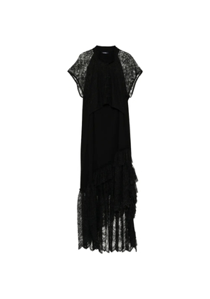 Limi Feu lace-panelled ruffled dress - Black