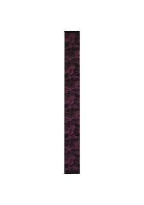 Zegna abstract-print frayed scarf - Purple