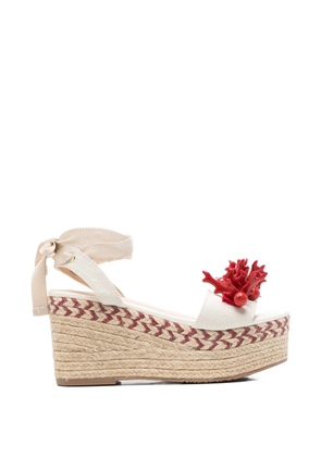 LIU JO Bali 02 coral-detail espadrille sandals - Neutrals