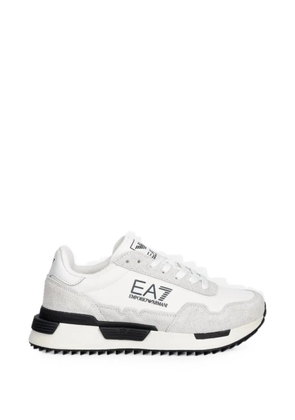 Ea7 Emporio Armani logo-print panelled sneakers - White