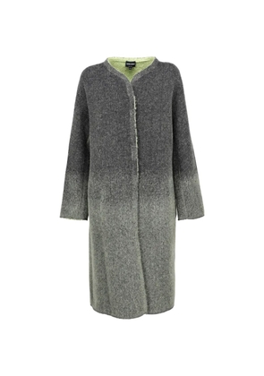 Giorgio Armani Pre-Owned gradient-effect single-breasted coat - Grey