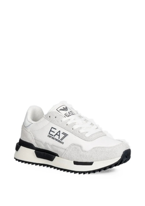 Ea7 Emporio Armani logo-print panelled sneakers - White